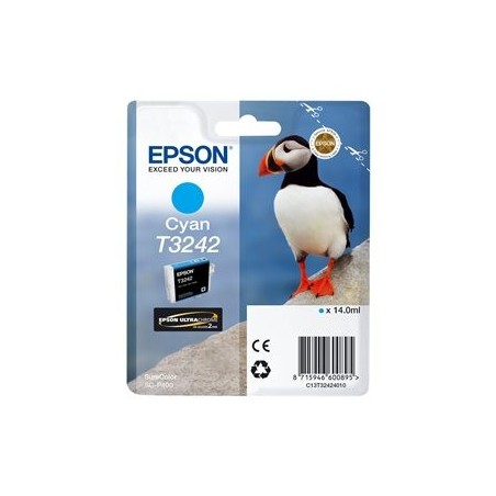 EPSON C13T32424010 Tusz Epson T3242 cyan 14,0 ml 980 str SureColor SC-P400 EPSON C13T32424010 Tusz Epson T3242 cyan 14,0 ml 980 str SureColor SC-P400