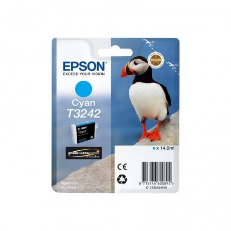 EPSON C13T32424010 Tusz Epson T3242 cyan 14,0 ml 980 str SureColor SC-P400 EPSON C13T32424010 Tusz Epson T3242 cyan 14,0 ml 980 str SureColor SC-P400