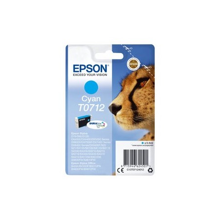 EPSON C13T07124012 Tusz Epson T0712 cyan DURABrite Stylus D78/92/120/DX4000/4050/4400/4450/500... EPSON C13T07124012 Tusz Epson T0712 cyan DURABrite Stylus D78/92/120/DX4000/4050/4400/4450/500...