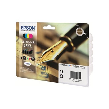 EPSON C13T16364012 Zestaw Epson T1636 XL CMYK Multi Pack WF-2010/25x0 EPSON C13T16364012 Zestaw Epson T1636 XL CMYK Multi Pack WF-2010/25x0