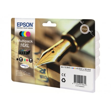 EPSON C13T16364012 Zestaw Epson T1636 XL CMYK Multi Pack WF-2010/25x0 EPSON C13T16364012 Zestaw Epson T1636 XL CMYK Multi Pack WF-2010/25x0