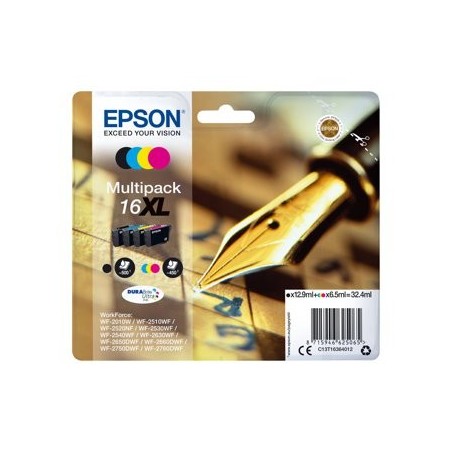 EPSON C13T16364012 Zestaw Epson T1636 XL CMYK Multi Pack WF-2010/25x0 EPSON C13T16364012 Zestaw Epson T1636 XL CMYK Multi Pack WF-2010/25x0