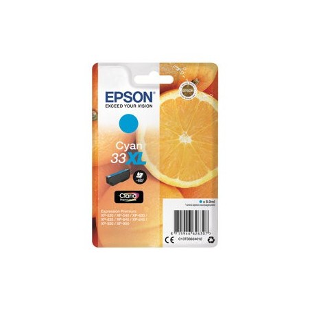 EPSON C13T33624012 Tusz Epson T3362 cyan 33XL 8,9 ml XP-530/540/630/635/640/645/830/900 EPSON C13T33624012 Tusz Epson T3362 cyan 33XL 8,9 ml XP-530/540/630/635/640/645/830/900