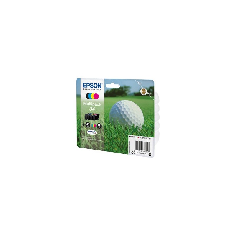 EPSON C13T34664010 Tusz EPSON Golf ball Multipack 34 4-colors DURABrite Ultra 18,7 ml