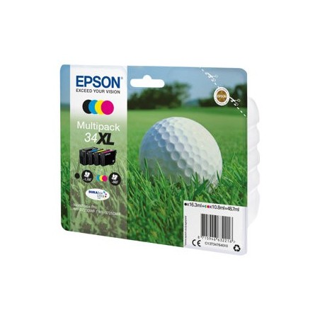 EPSON C13T34764010 Tusz Epson Golf ball Multipack 34XL 4-colors DURABrite Ultra 48,7 ml EPSON C13T34764010 Tusz Epson Golf ball Multipack 34XL 4-colors DURABrite Ultra 48,7 ml
