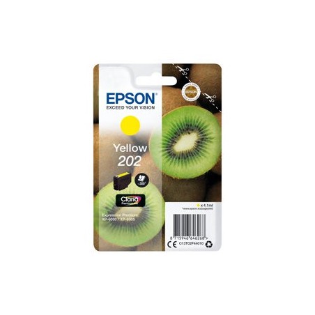EPSON C13T02F44010 Tusz Epson singlepack 202 yellow 4,1ml Claria premium EPSON C13T02F44010 Tusz Epson singlepack 202 yellow 4,1ml Claria premium