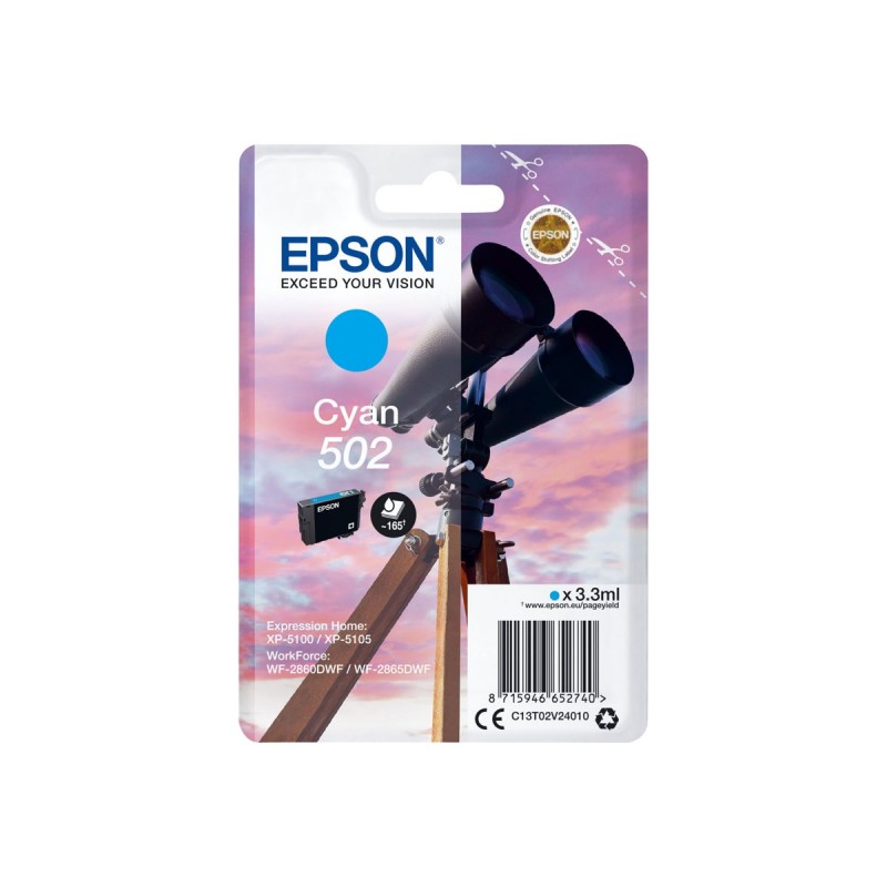 EPSON Singlepack Cyan 502 Ink SEC