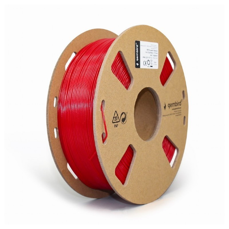 Filament drukarki 3D PETG/1.75mm/1kg/czerwony