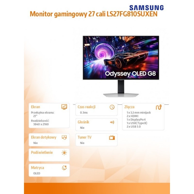 Monitor gamingowy 27 cali LS27FG810SUXEN 