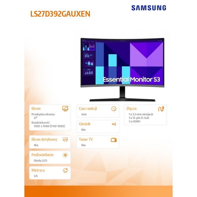 Monitor 27 cali LS27D392GAUXEN  Monitor 27 cali LS27D392GAUXEN