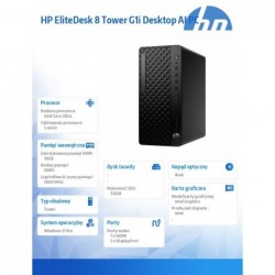 Komputer EliteDesk 8 Tower G1i U5-235 512GB/16GB/W11P A55S1ET Komputer EliteDesk 8 Tower G1i U5-235 512GB/16GB/W11P A55S1ET