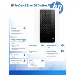 ProDesk 4 Tower G1i Desktop AI PC U7-265 1TB/16/W11P 9H7U8ET ProDesk 4 Tower G1i Desktop AI PC U7-265 1TB/16/W11P 9H7U8ET