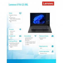 Laptop V14 G5 83GU008FPB W11Pro i5-13420H/16GB/512GB/INT/14.0' FHD/Business Black/3YR OS + 1YR CI 