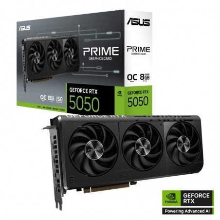 Karta graficzna GeForce RTX 5050 PRIME 8G OC GDDR6 128BIT DP/HDMI Karta graficzna GeForce RTX 5050 PRIME 8G OC GDDR6 128BIT DP/HDMI