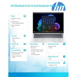 Notebook EliteBook 8 G1a Ryzen AI 7 PRO 350 512GB/16GB/W11P/14.0 C51FZET Notebook EliteBook 8 G1a Ryzen AI 7 PRO 350 512GB/16GB/W11P/14.0 C51FZET
