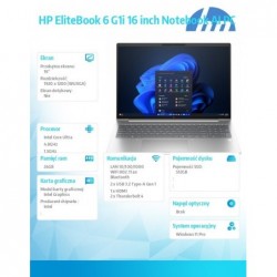 Notebook Elitebook 6 G1i U5-225U 512GB/24GB/W11P/16.0 C51GPET Notebook Elitebook 6 G1i U5-225U 512GB/24GB/W11P/16.0 C51GPET