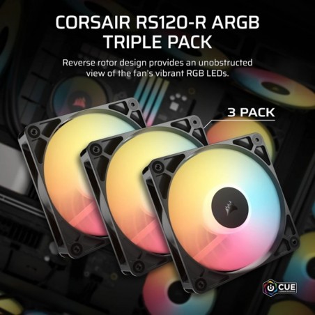 Wentylator RS120-R ARGB 120mm 3-pak Wentylator RS120-R ARGB 120mm 3-pak