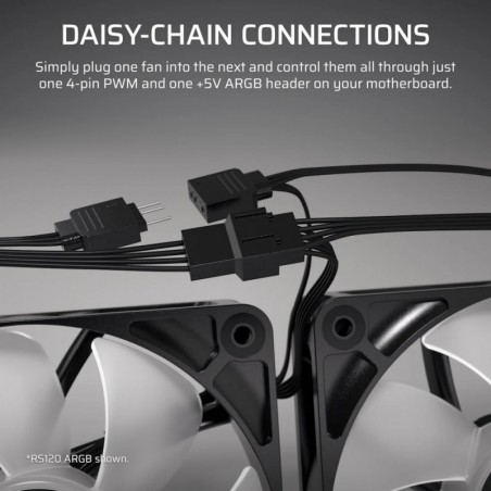 Wentylator RS120-R ARGB 120mm 3-pak Wentylator RS120-R ARGB 120mm 3-pak