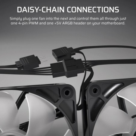 Wentylator RS140 ARGB 140mm biały Wentylator RS140 ARGB 140mm biały