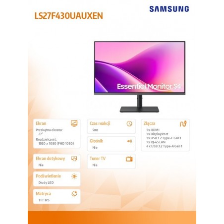 Monitor 27 cali LS27F430UAUXEN Monitor 27 cali LS27F430UAUXEN