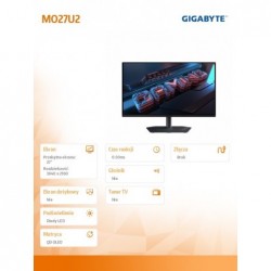 Monitor 27 cali MO27U2 GAMING 4K UHD 240Hz DP HDMI Monitor 27 cali MO27U2 GAMING 4K UHD 240Hz DP HDMI