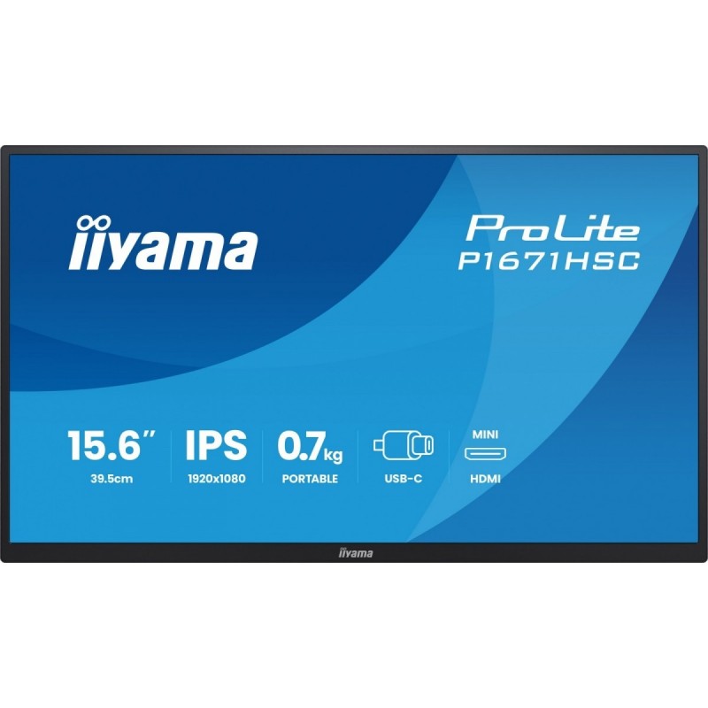 Monitor 15.6 cala P1671HSC-B1 IPS,FHD,miniHDMI,2xUSBC,250cd,8ms,2x1W,  0,7kg Monitor 15.6 cala P1671HSC-B1 IPS,FHD,miniHDMI,2xUSBC,250cd,8ms,2x1W,  0,7kg
