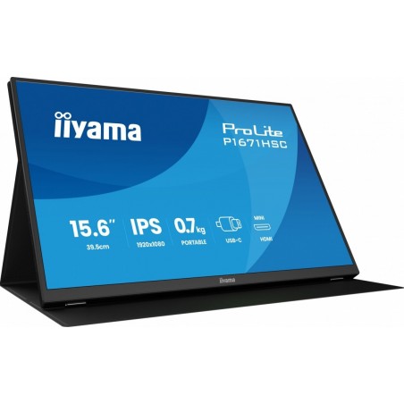 Monitor 15.6 cala P1671HSC-B1 IPS,FHD,miniHDMI,2xUSBC,250cd,8ms,2x1W, 0,7kg Monitor 15.6 cala P1671HSC-B1 IPS,FHD,miniHDMI,2xUSBC,250cd,8ms,2x1W, 0,7kg