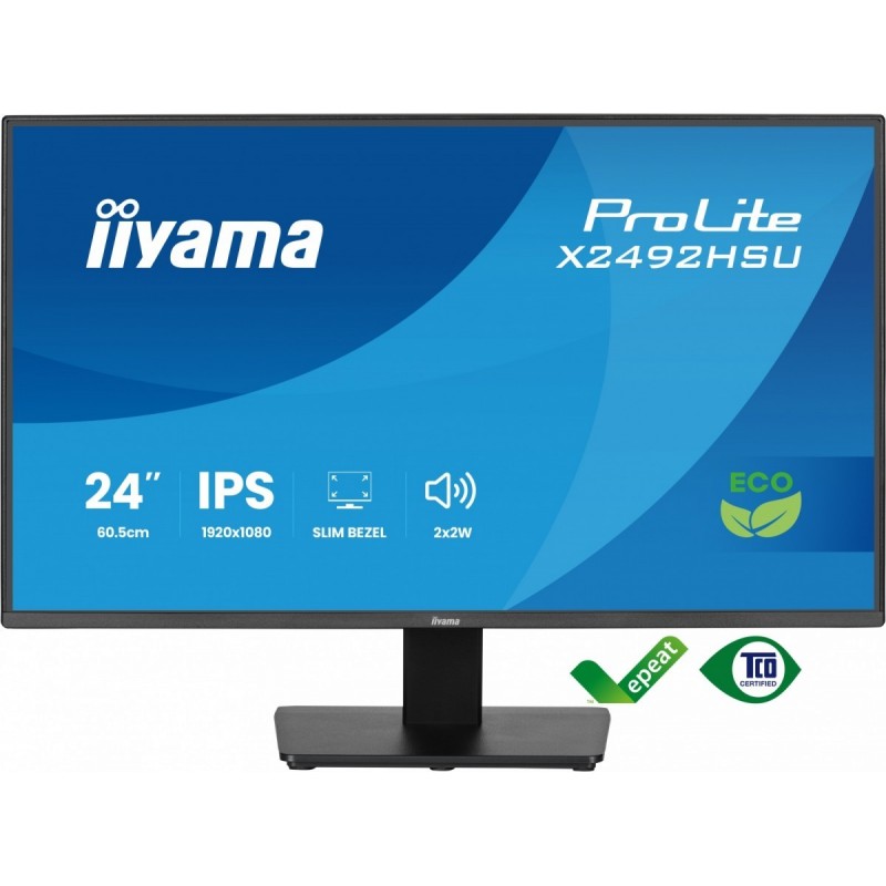 Monitor 24 cale X2492HSU-B1 IPS,FHD,HDMI,DP,120Hz,300cd,4ms,USB HUBx2cienkie ramki, 1500:1, ErP B Monitor 24 cale X2492HSU-B1 IPS,FHD,HDMI,DP,120Hz,300cd,4ms,USB HUBx2cienkie ramki, 1500:1, ErP B
