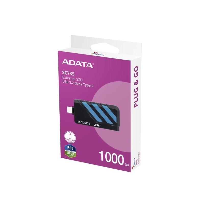 Dysk SSD External SC735 1TB U3.2C 1000/1000MB/s Blue 