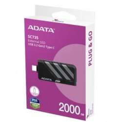 Dysk SSD External SC735 2TB U3.2C 1000/1000MB/s Grey 
