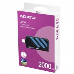 Dysk SSD External SC735 2TB U3.2C 1000/1000MB/s Blue 