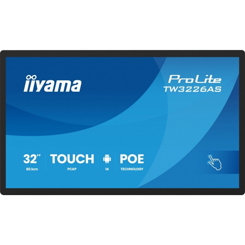 Monitor 32 cale TW3226AS-B3P POJ.10PKT.VA.24/7.FHD,500cd,HDMI,3xUSB,  1xUSB-c,RJ45,MIC, 2x5W,ANDROID 14,RK3567, 4/32GB, iiSign2 