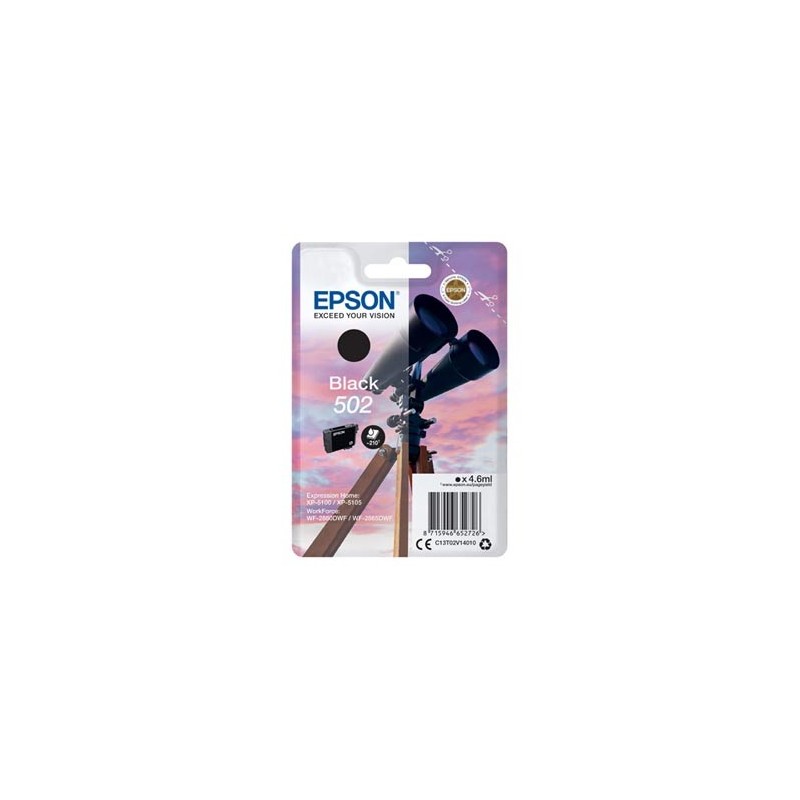 Epson oryginalny ink / tusz C13T02V14010, T02V140, 502, black, 210s, 4.6ml