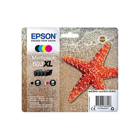 Epson oryginalny ink / tusz C13T03A64010, 603XL, CMYK, 1x8.9ml + 3x4ml Epson oryginalny ink / tusz C13T03A64010, 603XL, CMYK, 1x8.9ml + 3x4ml