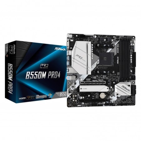 Płyta główna B550M Pro4 AM4 4DDR4 HDMI/DP/D-SUB M.2 mATX Płyta główna B550M Pro4 AM4 4DDR4 HDMI/DP/D-SUB M.2 mATX