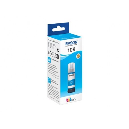 EPSON 108 EcoTank Cyan Ink Bottle EPSON 108 EcoTank Cyan Ink Bottle