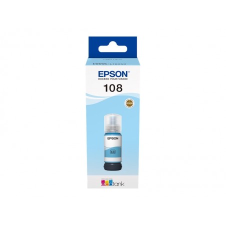 EPSON 108 EcoTank Light Cyan Ink Bottle EPSON 108 EcoTank Light Cyan Ink Bottle