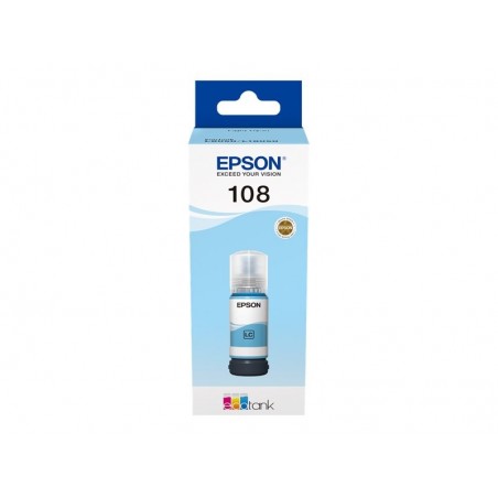EPSON 108 EcoTank Light Cyan Ink Bottle EPSON 108 EcoTank Light Cyan Ink Bottle