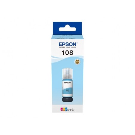 EPSON 108 EcoTank Light Cyan Ink Bottle EPSON 108 EcoTank Light Cyan Ink Bottle