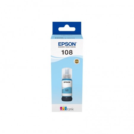EPSON 108 EcoTank Light Cyan Ink Bottle EPSON 108 EcoTank Light Cyan Ink Bottle