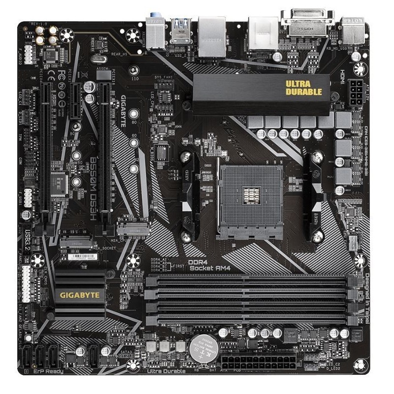 Płyta główna B550M DS3H AM4 4DDR4 HDMI/DVI M.2 USB3.2 mATX
