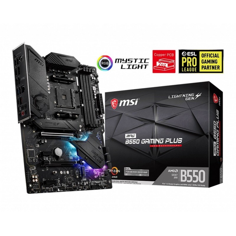 Płyta główna MPG B550 GAMING PLUS AM4 4DDR4 HDMI/DP ATX 