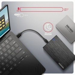EE25-XA6C Obudowa zewnętrzna aluminiowa, USB-C 3.2 Gen 1 SATA 6G 2.5" 5Gbps EE25-XA6C Obudowa zewnętrzna aluminiowa, USB-C 3.2 Gen 1 SATA 6G 2.5" 5Gbps
