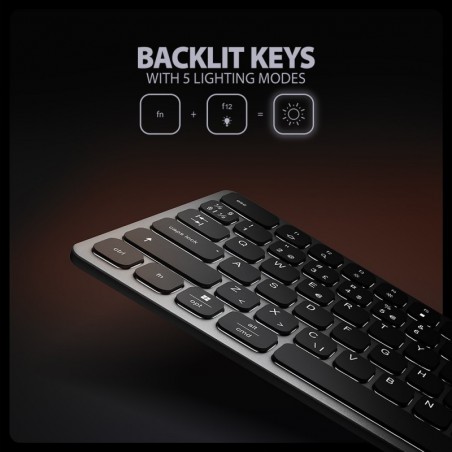 Klawiatura HMC-KB-NRD USB-C 5Gbps z wieloportowy hub 9in1, SD/microSD, 3x USB-A, HDMI 4K/60Hz, PD 100W, Audio, Nordic layout, 60 Klawiatura HMC-KB-NRD USB-C 5Gbps z wieloportowy hub 9in1, SD/microSD, 3x USB-A, HDMI 4K/60Hz, PD 100W, Audio, Nordic layout, 60