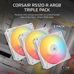 Wentylator RS120-R ARGB 120mm 3-pak biały Wentylator RS120-R ARGB 120mm 3-pak biały