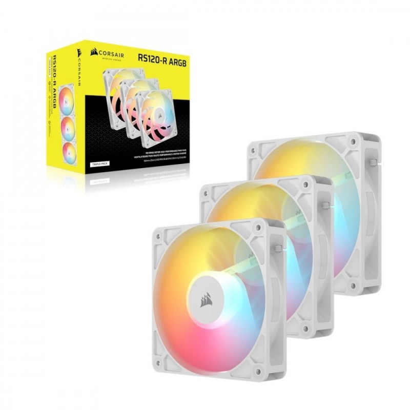 Wentylator RS120-R ARGB 120mm 3-pak biały Wentylator RS120-R ARGB 120mm 3-pak biały