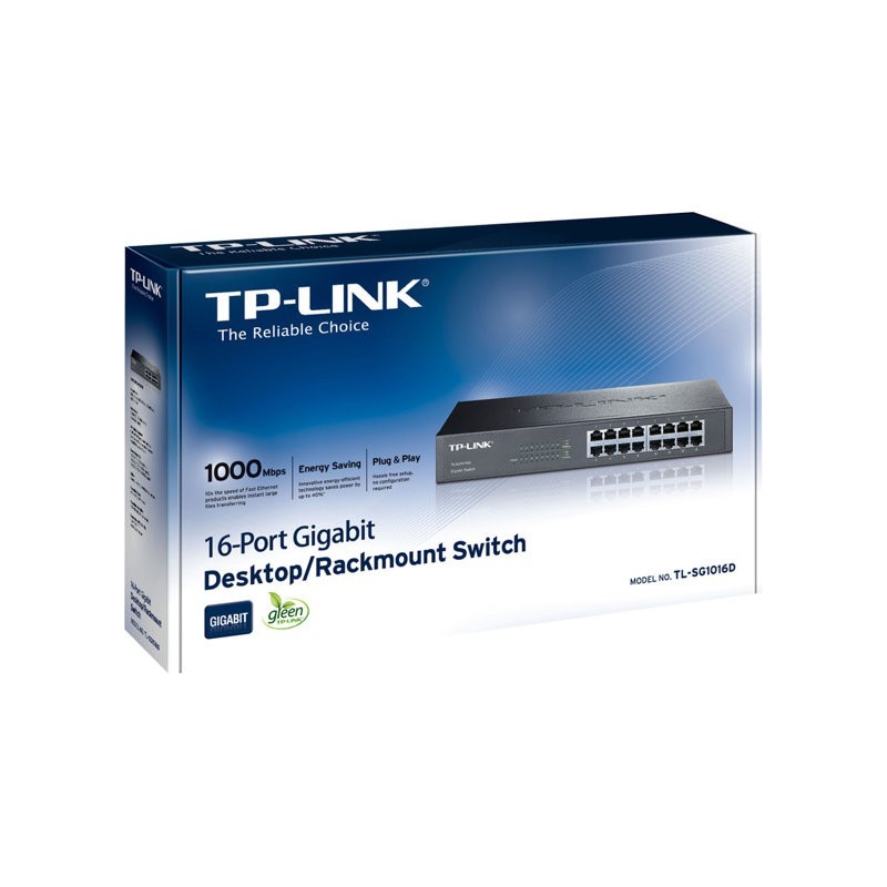 TPLINK TL-SG1016D TP-Link TL-SG1016D Switch Rack 16x10/100/1000Mbps TPLINK TL-SG1016D TP-Link TL-SG1016D Switch Rack 16x10/100/1000Mbps