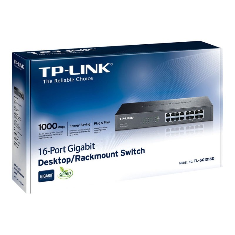TPLINK TL-SG1016D TP-Link TL-SG1016D Switch Rack 16x10/100/1000Mbps TPLINK TL-SG1016D TP-Link TL-SG1016D Switch Rack 16x10/100/1000Mbps