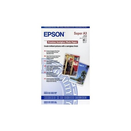 EPSON C13S041328 Papier Epson Premium Semigloss photo 251g A3+ 20ark EPSON C13S041328 Papier Epson Premium Semigloss photo 251g A3+ 20ark