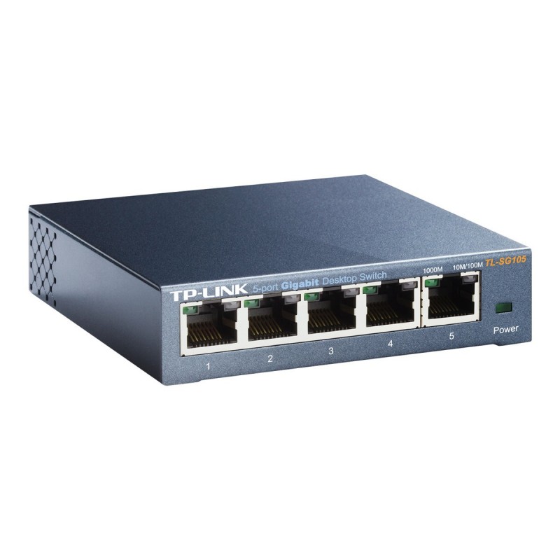 TPLINK TL-SG105 TP-Link TL-SG105 Switch 5x10/100/1000Mbps, Metal case, IEEE 802.1p QoS
